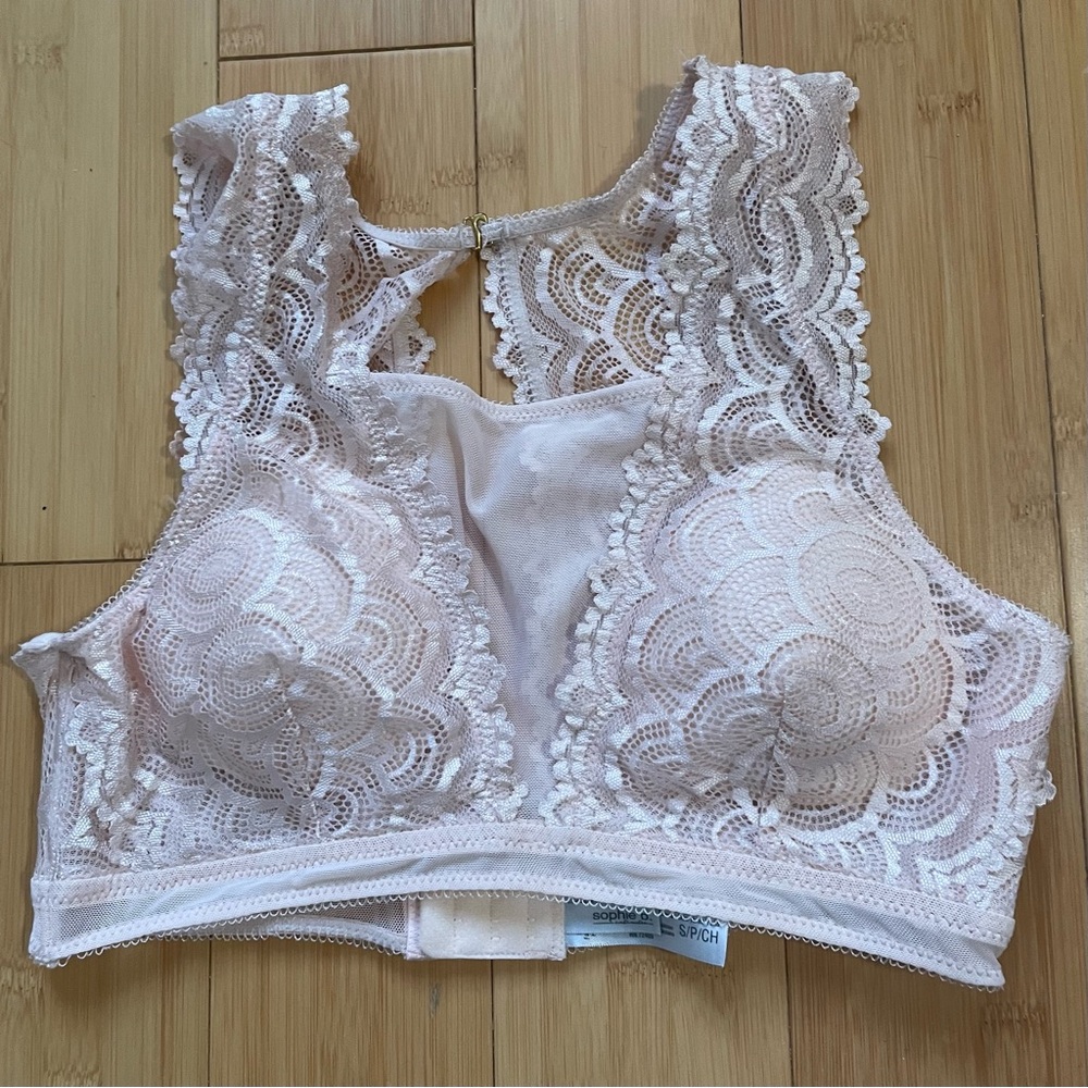 sophie b. Lace Bralette in Soft Pink Size Small